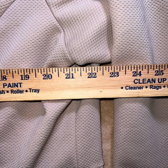 Bedford Fair Women PXL Tan Blazer 3 Button Texture Office Business Jacket (T) - Picture 6 of 7